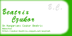 beatrix czukor business card